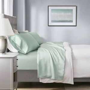 Beautyrest 1000 Thread Count Temperature Queen Size Sheet Set-Seafoam